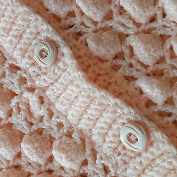 🌼 Vintage cardigan in pastel peach/creamsicle - Picture 4 of 4
